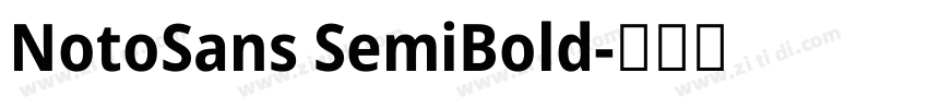 NotoSans SemiBold字体转换